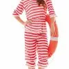 Don Disfraz Disfraz De Bañista Rayas Rojas Mujer