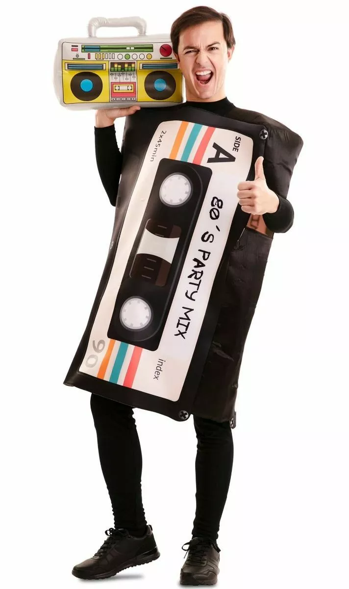 Don Disfraz Disfraz De Cassette Para Adulto 3 Don Disfraz Disfraz De Cassette Para Adulto