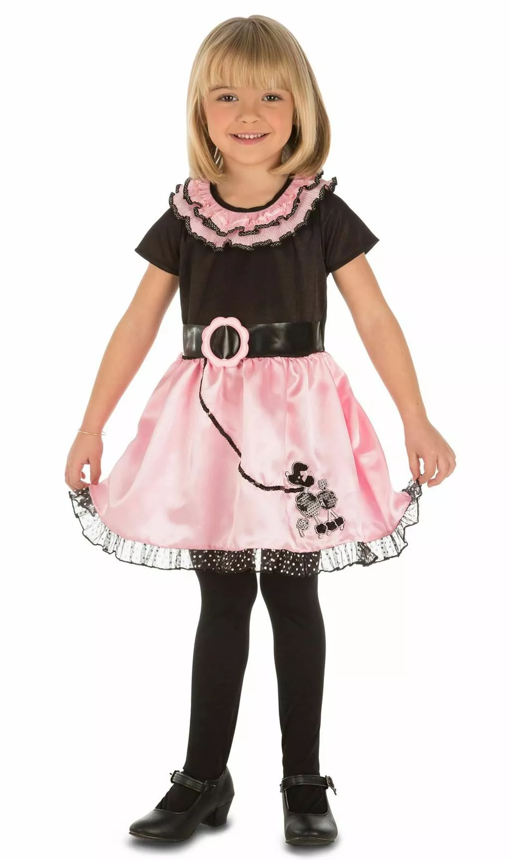 Don Disfraz Disfraz De Años 50 Pink Para Niña 3 Don Disfraz Disfraz De Años 50 Pink Para Niña