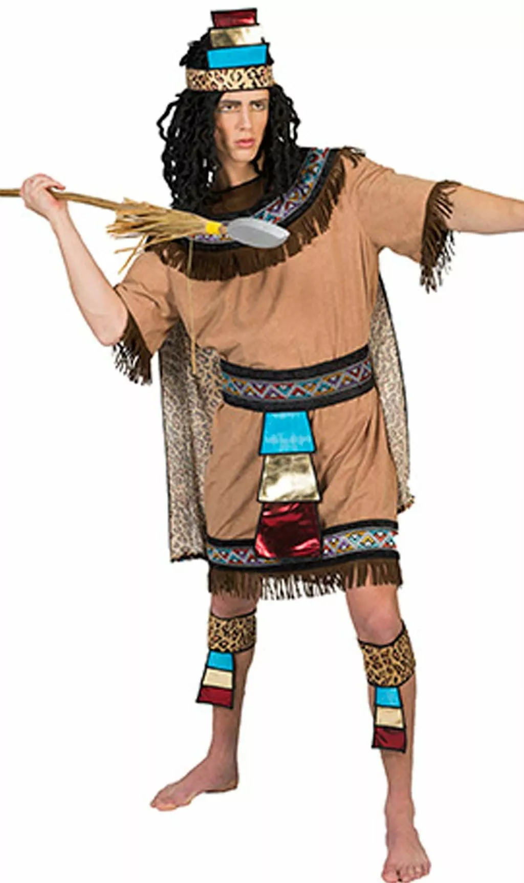 Don Disfraz Disfraz De Azteca Flecos Para Hombre 7 Don Disfraz Disfraz De Azteca Flecos Para Hombre - Imagen 5