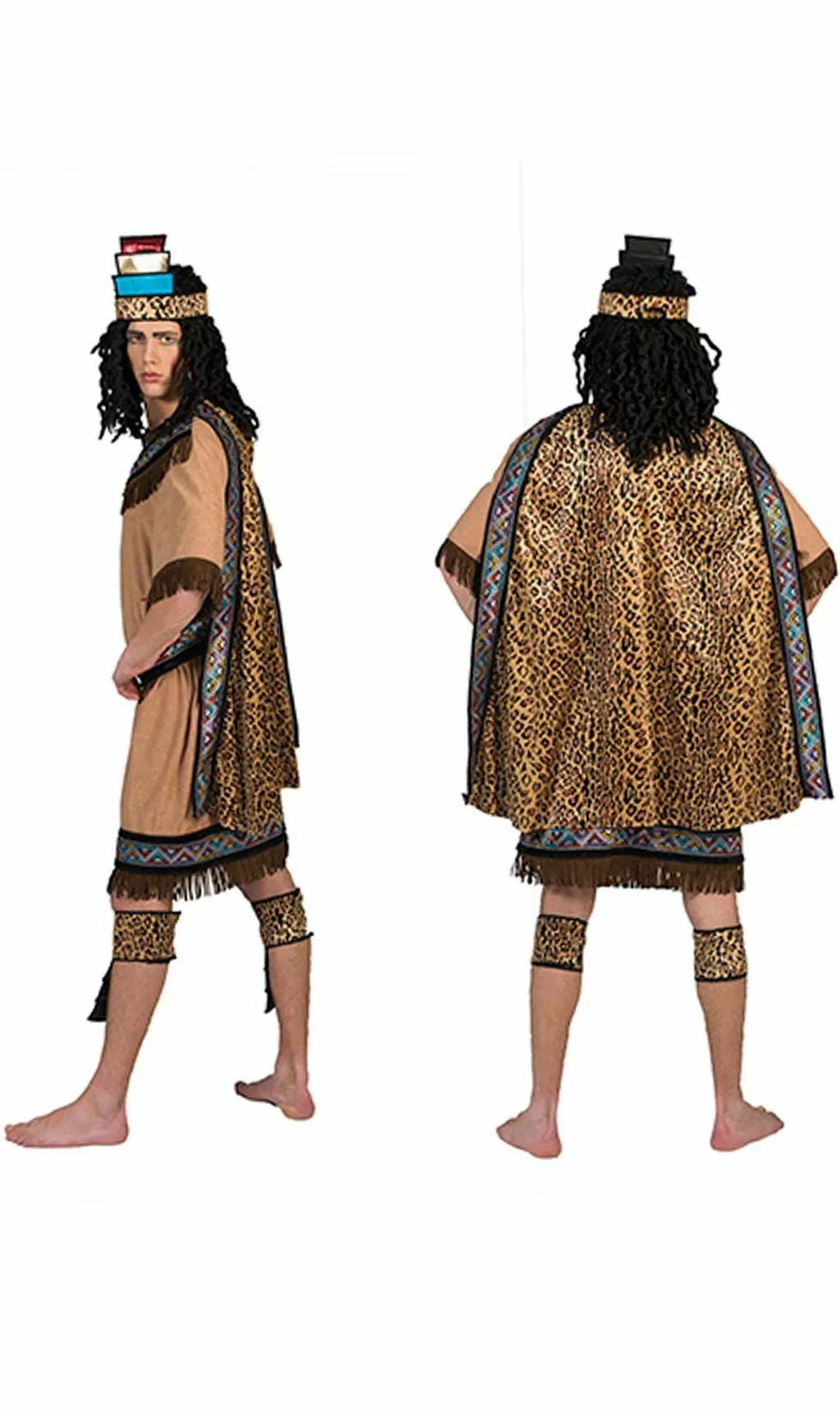 Don Disfraz Disfraz De Azteca Flecos Para Hombre 6 Don Disfraz Disfraz De Azteca Flecos Para Hombre - Imagen 4