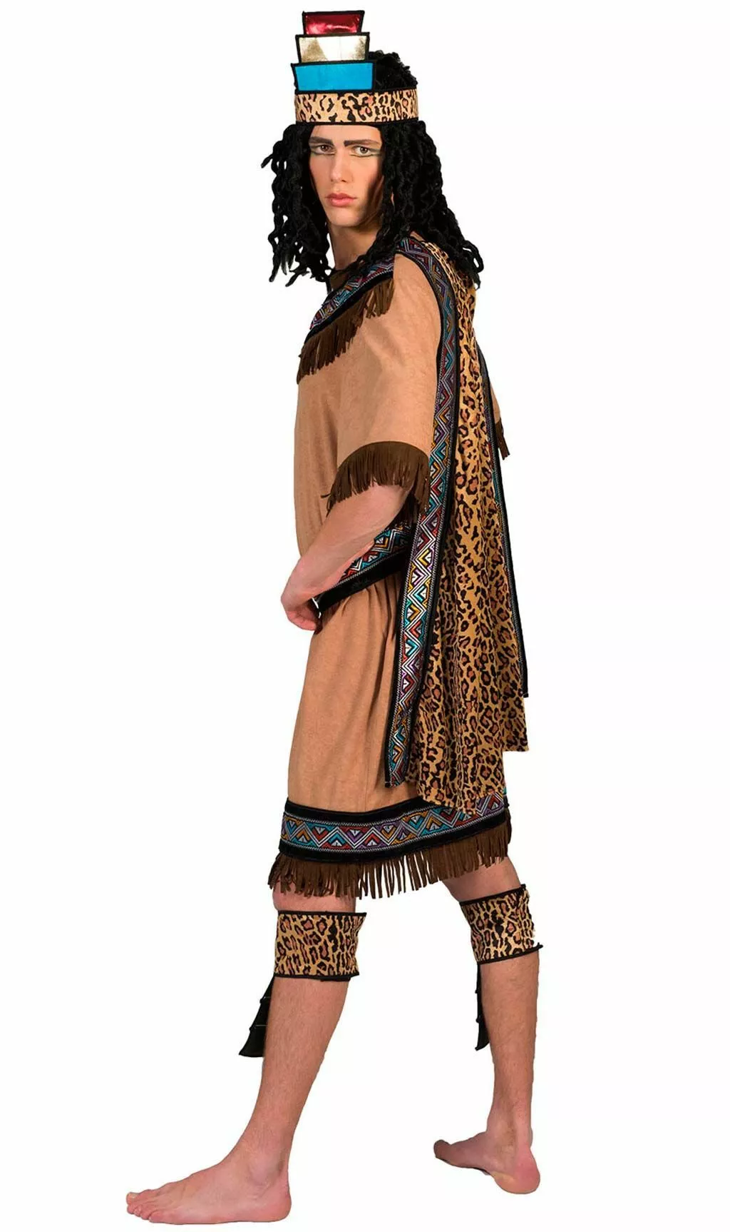 Don Disfraz Disfraz De Azteca Flecos Para Hombre 4 Don Disfraz Disfraz De Azteca Flecos Para Hombre - Imagen 2