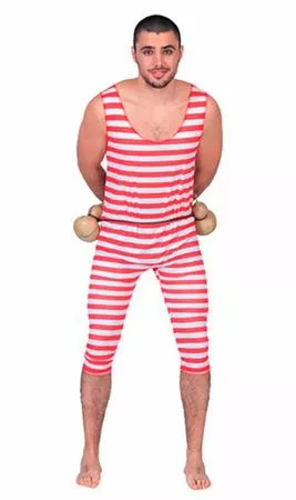 Don Disfraz Disfraz De Bañista Rayas Rojas Hombre 4 Don Disfraz Disfraz De Bañista Rayas Rojas Hombre - Imagen 2