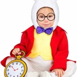 Don Disfraz Disfraz De Conejo Alicia Con Reloj Infantil