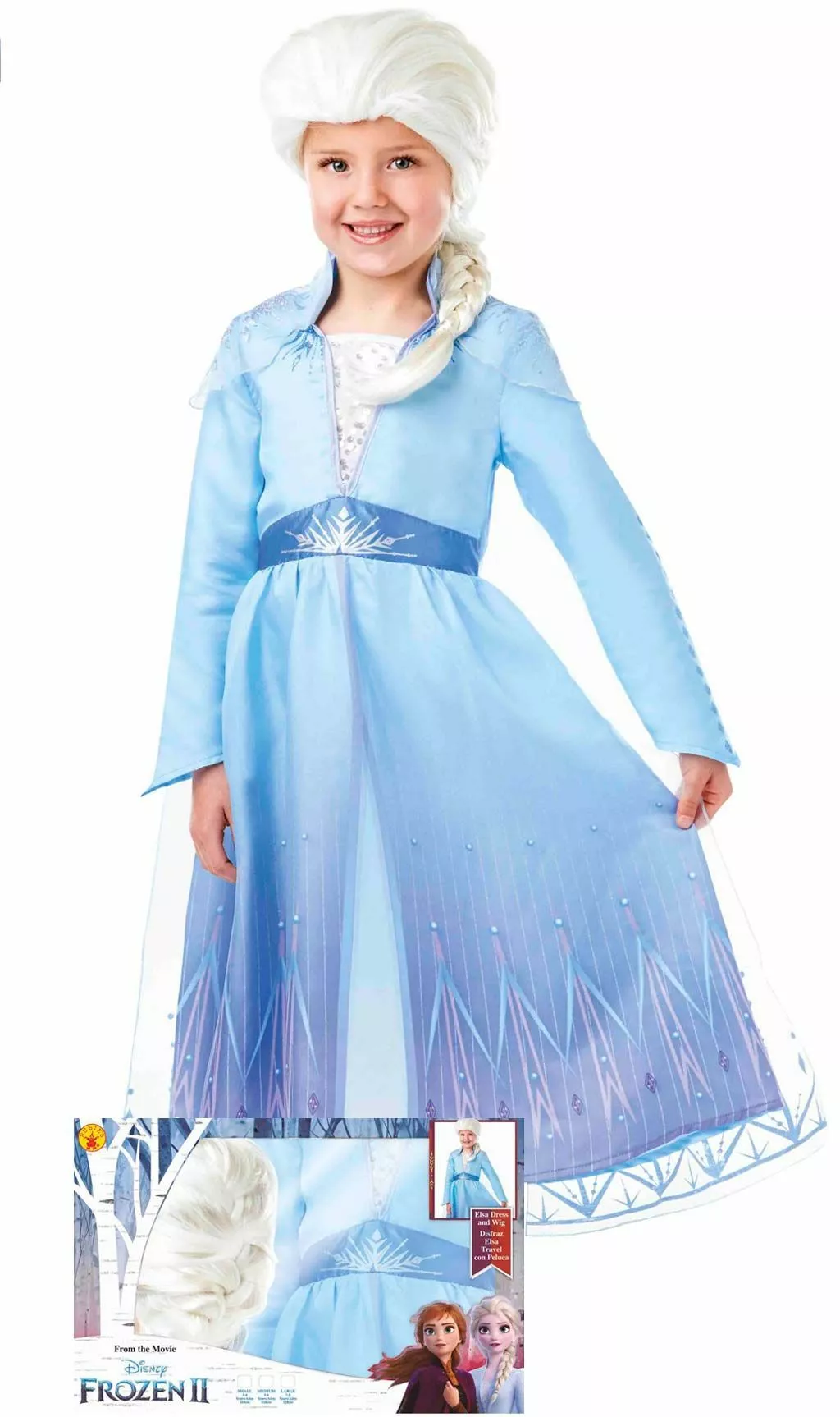 Don Disfraz Disfraz De Elsa™ Frozen 2 Con Peluca Para Niña 3 Don Disfraz Disfraz De Elsa™ Frozen 2 Con Peluca Para Niña