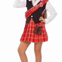 Don Disfraz Disfraz De Escocesa Cuadros Para Niña
