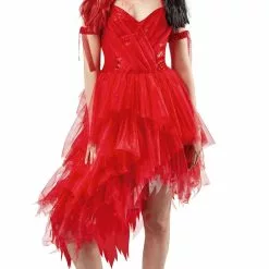 Don Disfraz Disfraz De Harley Quinn™ SQ2 Rojo Para Mujer