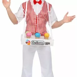 Don Disfraz Disfraz De Heladero Rayas Para Adulto