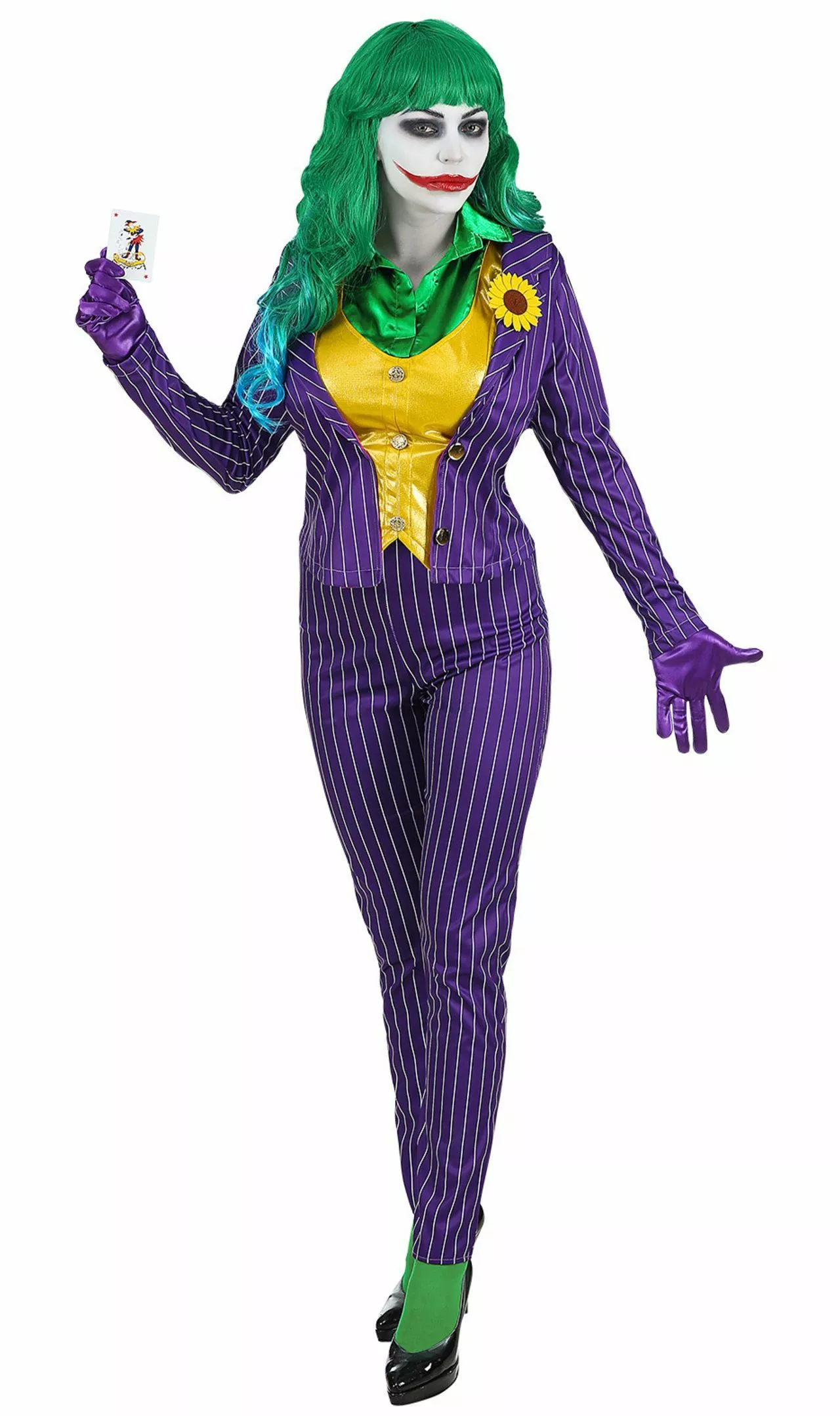 Don Disfraz Disfraz De Joker Chiflado Para Mujer 4 Don Disfraz Disfraz De Joker Chiflado Para Mujer - Imagen 2