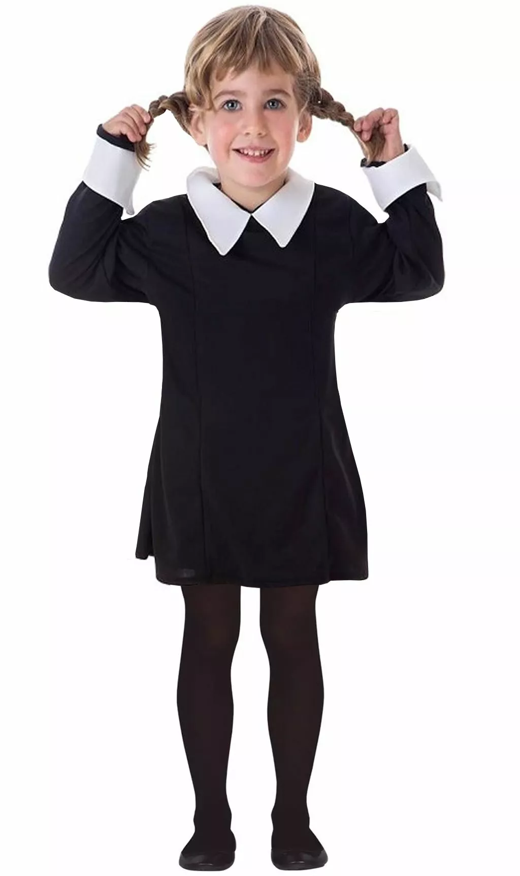 Don Disfraz Disfraz De Miércoles Negro Para Niña 3 Don Disfraz Disfraz De Miércoles Negro Para Niña
