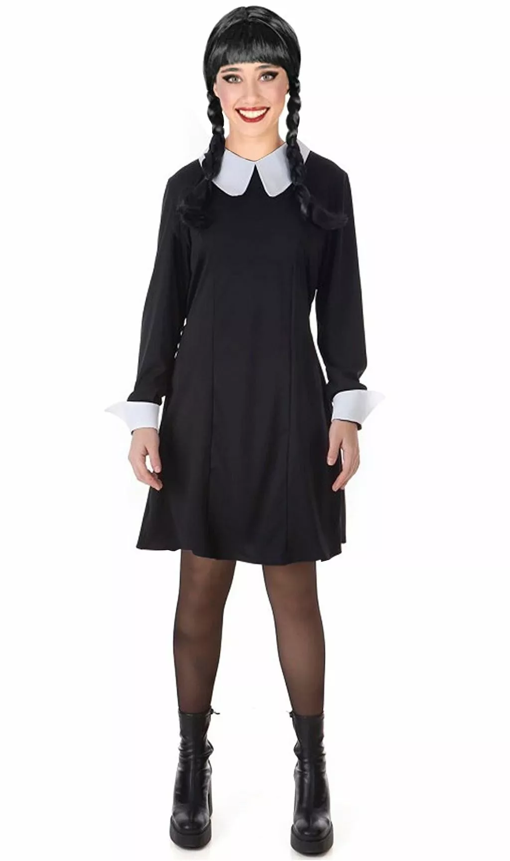 Don Disfraz Disfraz De Miércoles Negro Para Mujer 3 Don Disfraz Disfraz De Miércoles Negro Para Mujer