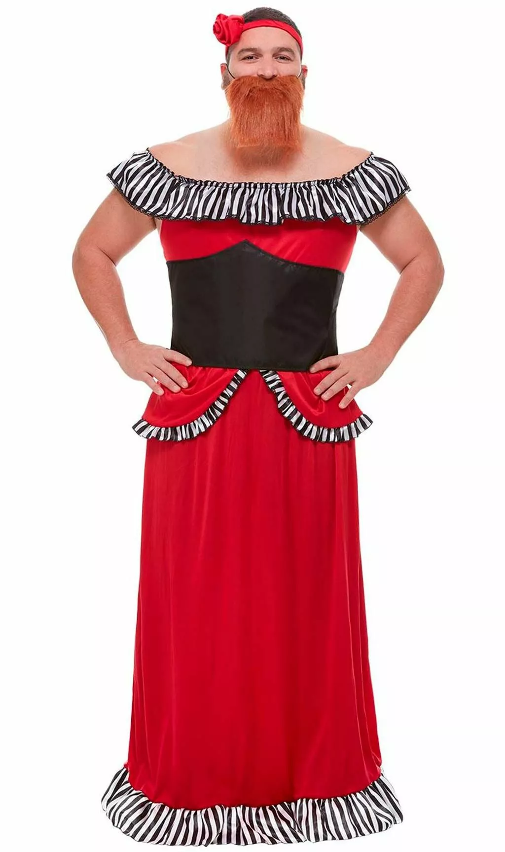 Don Disfraz Disfraz De Mujer Barbuda Rojo Para Hombre 3 Don Disfraz Disfraz De Mujer Barbuda Rojo Para Hombre