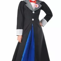 Don Disfraz Disfraz De Niñera Poppins Abrigo Para Niña