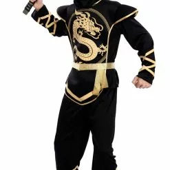 Don Disfraz Disfraz De Ninja Dorado Para Niño