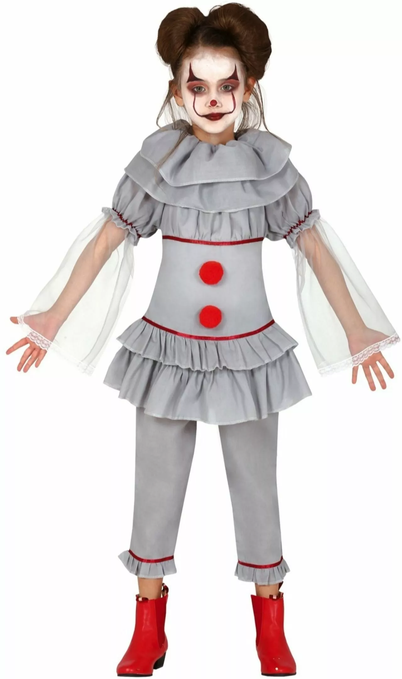 Don Disfraz Disfraz De Payasa Asesina Para Niña 4 Don Disfraz Disfraz De Payasa Asesina Para Niña - Imagen 2