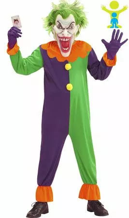 Don Disfraz Disfraz De Payaso Joker Infantil 4 Don Disfraz Disfraz De Payaso Joker Infantil - Imagen 2