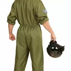Don Disfraz Disfraz De Piloto Combate Verde Para Hombre -Tienda De Don Disfraz disfraz de piloto combate verde para hombre 2.jpg