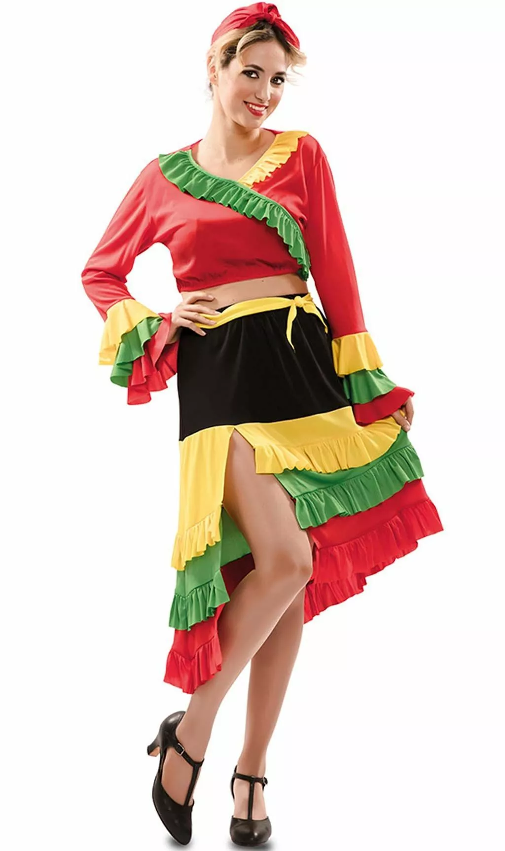 Don Disfraz Disfraz De Rumbera Volantes Para Mujer 3 Don Disfraz Disfraz De Rumbera Volantes Para Mujer