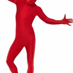 Don Disfraz Disfraz De Segunda Piel Roja Para Adulto