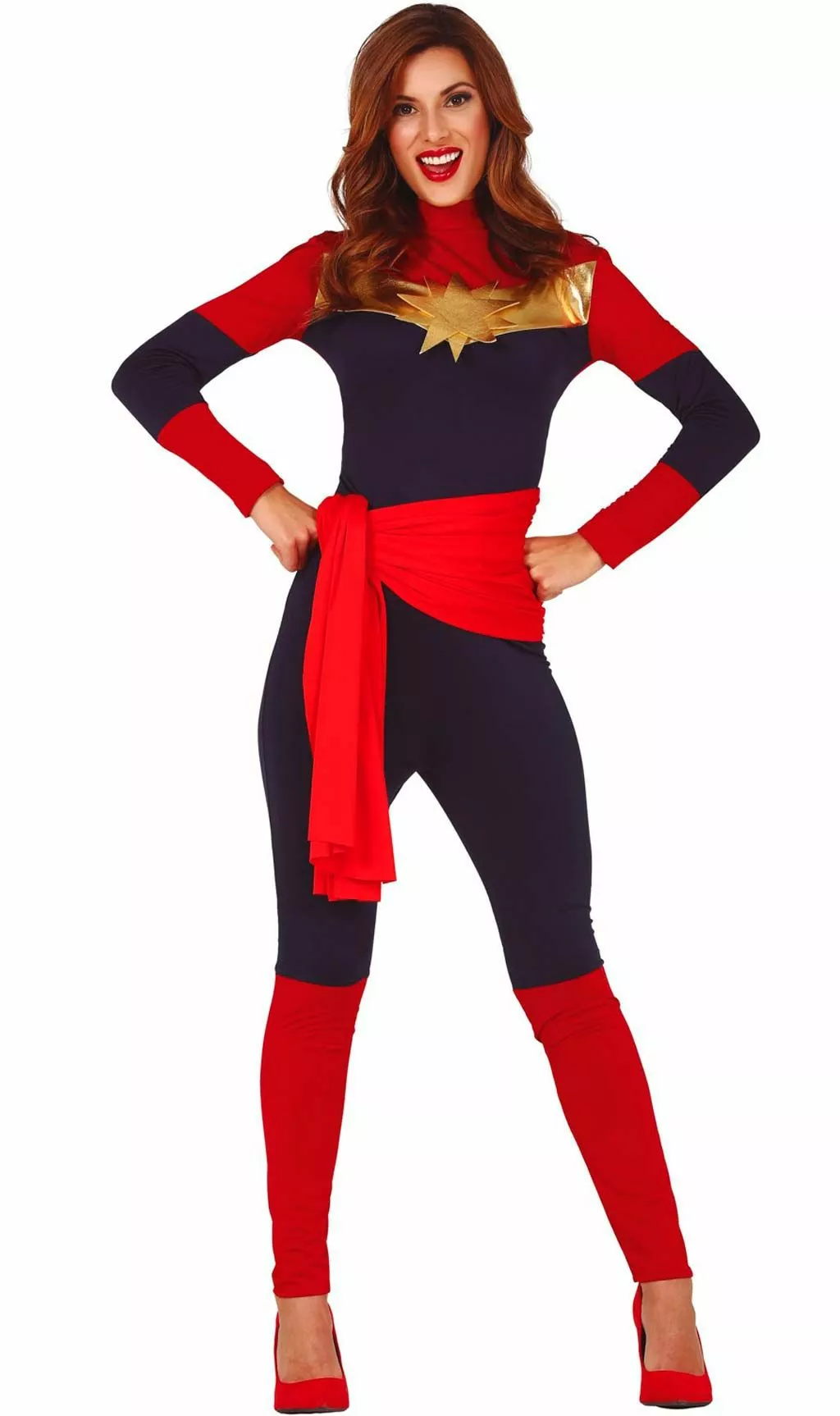 Don Disfraz Disfraz De Superheroína Capitana Para Mujer 3 Don Disfraz Disfraz De Superheroína Capitana Para Mujer