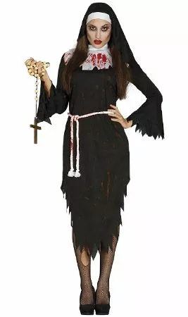 Don Disfraz Disfraz De Monja Zombie Para Mujer 3 Don Disfraz Disfraz De Monja Zombie Para Mujer