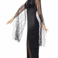 Don Disfraz Disfraz De Morticia Para Mujer -Tienda De Don Disfraz disfraz morticia mujer lateral