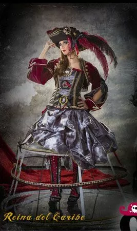 Don Disfraz Disfraz De Pirata Reina Del Caribe Para Mujer 4 Don Disfraz Disfraz De Pirata Reina Del Caribe Para Mujer - Imagen 2