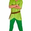 Don Disfraz Disfraz De Peter Pan Verde Para Adulto -Tienda De Don Disfraz peter pan