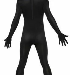 Don Disfraz Disfraz De Segunda Piel Negra Adulto -Tienda De Don Disfraz traje segunda piel negro para adulto chico chica hombre mujer