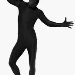 Don Disfraz Disfraz De Segunda Piel Negra Adulto -Tienda De Don Disfraz traje segunda piel negro para adulto chico chica hombre mujer 2